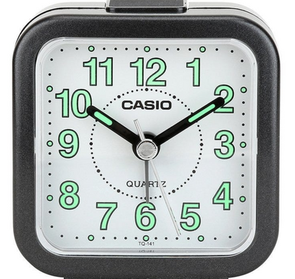 Casio Analog Table Clock, Black - Tq-141-1Df