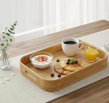 Bamboo Serving Tray Set 3 Pcs ND-32449P