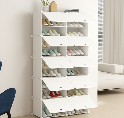 رف أحذية 2 عمود 10 طبقات 10 أبواب