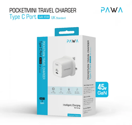 Pocketmini Travel Charger Type C Port Gan 45W