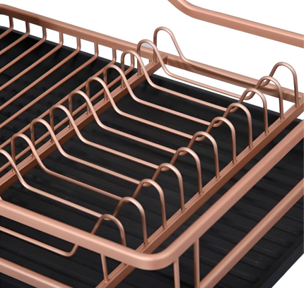 2 Layer Kitchen Stainless Steel Dish Rack gold