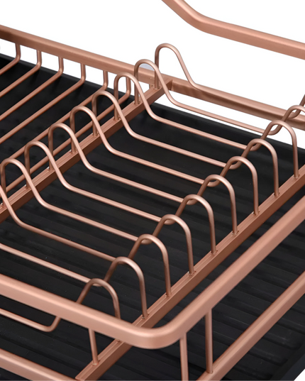 2 Layer Kitchen Stainless Steel Dish Rack gold