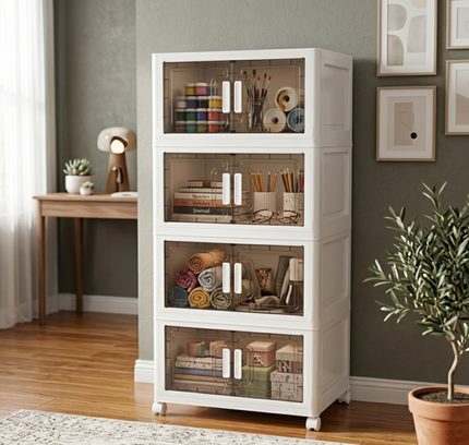 4 Layer Foldable Storage Cabinet