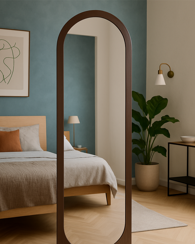 Stand Mirror Wooden Frame