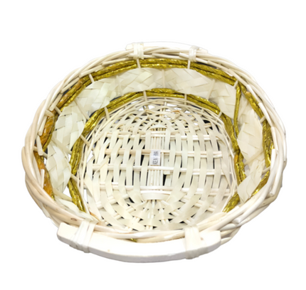 Gift Bamboo Hamper Basket Oval Shape-48X35 Cm
