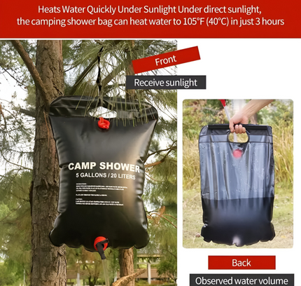 حقيبة استحمام للتخييم سعة 20 لترًا