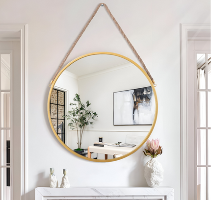 Wall Hanging Mirror Round Shape