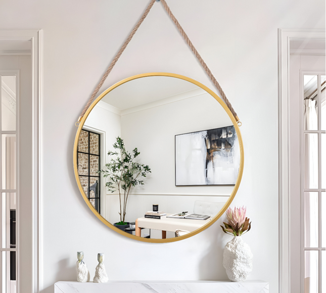 Wall Hanging Mirror Round Shape