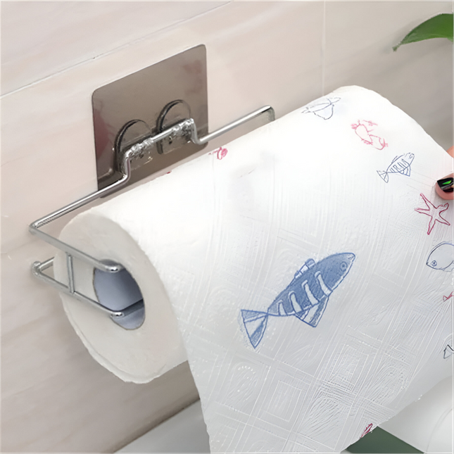 حامل لفافات مناديل المطبخ ذاتية اللصق