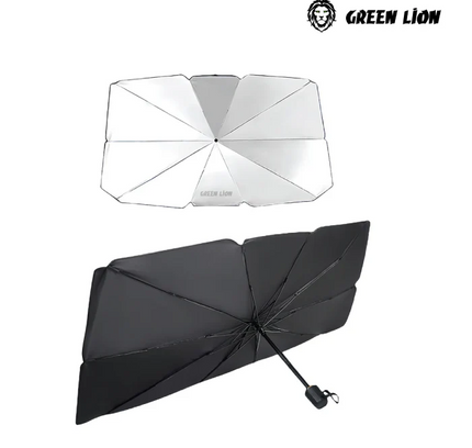 Green Lion Car Windshield Umbrella - Black