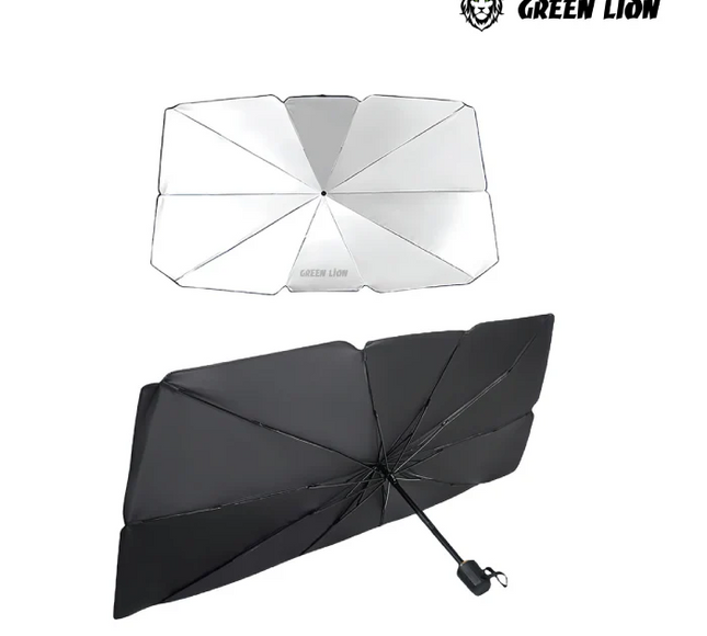 Green Lion Car Windshield Umbrella - Black