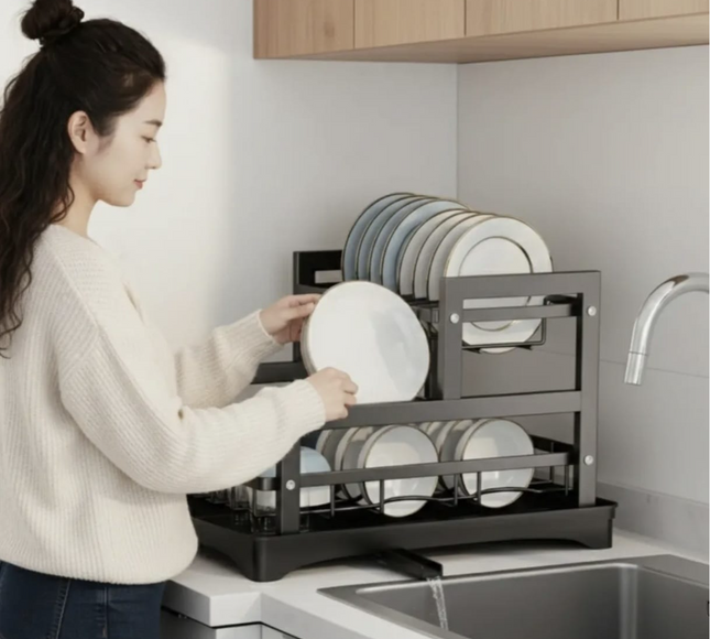 Multifunctinal Bowl Rack 2 Tier