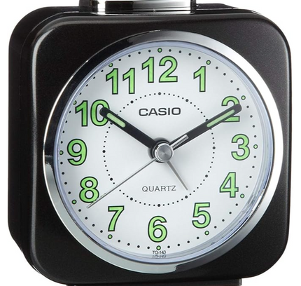 Casio Analog Table Alarm Clock Tq-143S-1Df Black