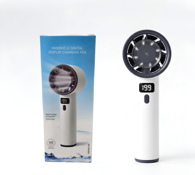 Handheld Digital Display Charging Fan
