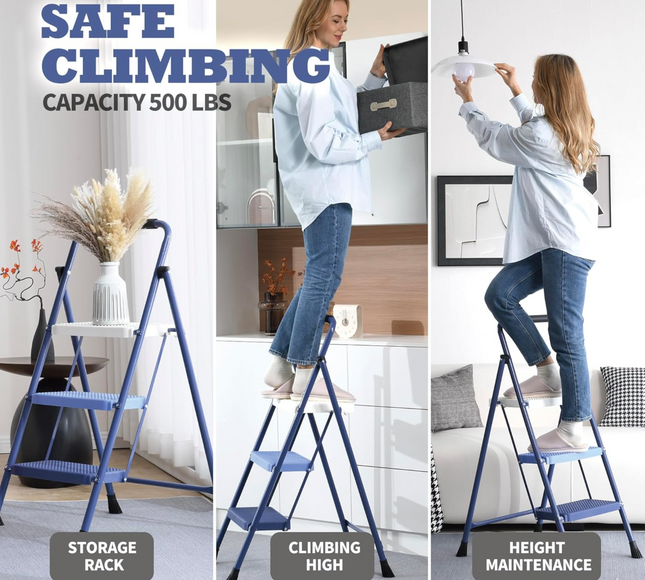3 Step Ladder Folding With Handgrip