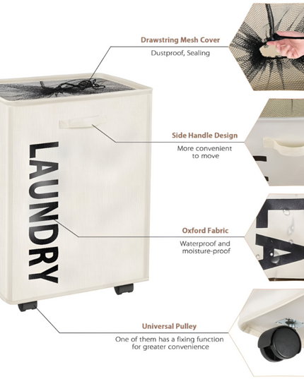 Foldable Laundry Basket With Wheels