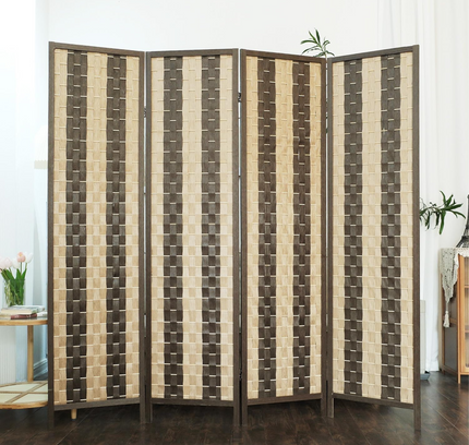 Foldable Privacy Room Divider Partition Wood