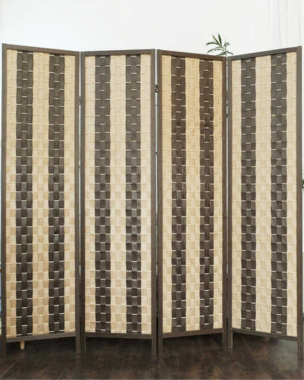 Foldable Privacy Room Divider Partition Wood