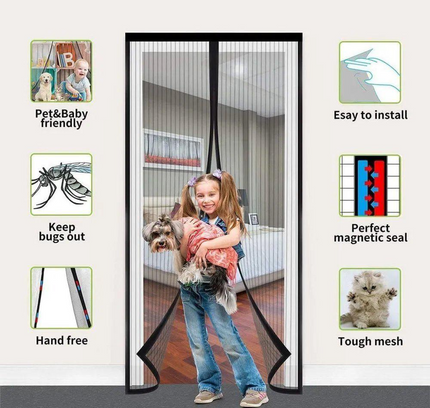 باب شبكي مغناطيسي للذباب