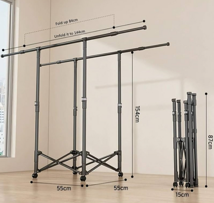 Multifunction Foldable Laundry Drying Rack Metal