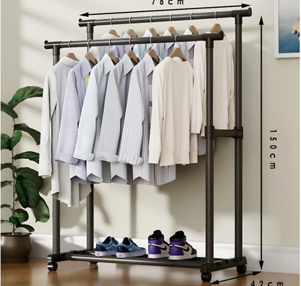 Double Pole Garment Rack