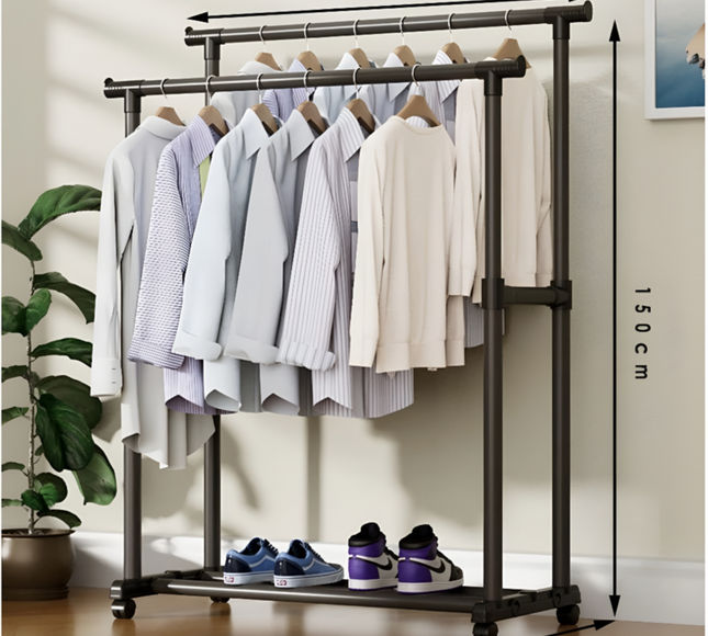 Double Pole Garment Rack