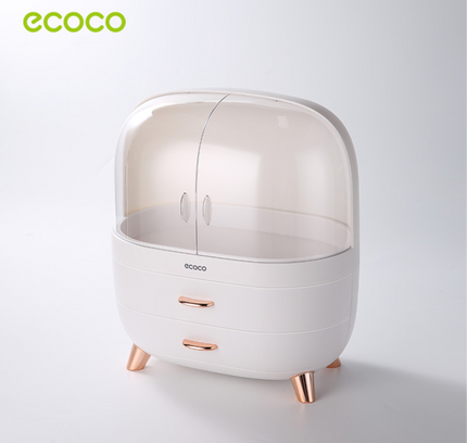 غطاء صندوق تخزين مستحضرات التجميل المكتبي