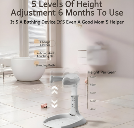 Foldable Baby Standing Bath tub adjustable height