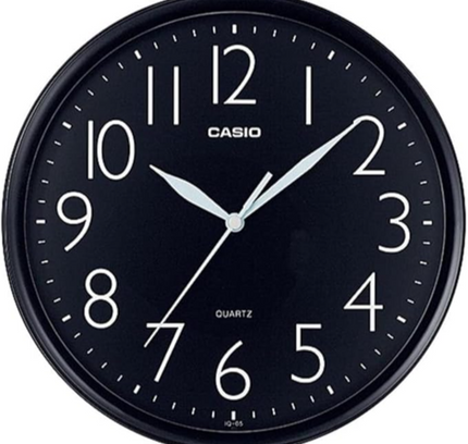 Casio Wall Clock Analog Iq-05-1Df Black
