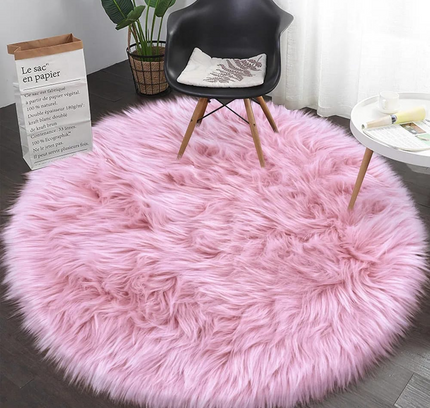 Fluffy Round Rug Floor Carpet