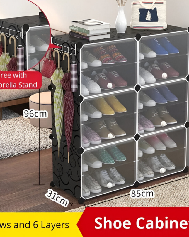 Shoe Rack 2 Column 6 Layer 6 Doors