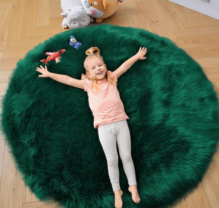 Fluffy Round Rug Floor Carpet