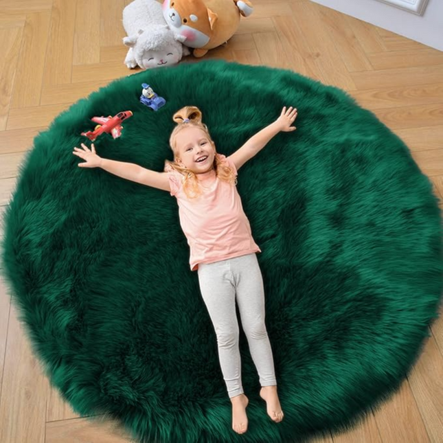 Fluffy Round Rug Floor Carpet