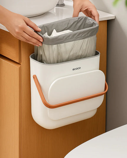 Wall Hanging Trash Bin Basket