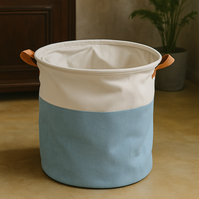 سلة غسيل قابلة للطي مصنوعة من القماش الدائري