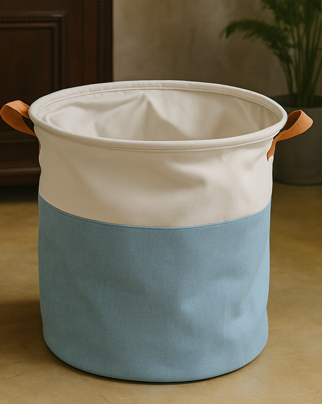 Foldable Laundry Basket Round Fabric