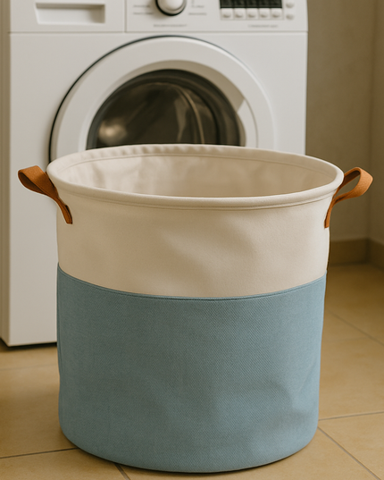 سلة غسيل قابلة للطي مصنوعة من القماش الدائري