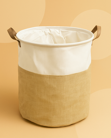 سلة غسيل قابلة للطي مصنوعة من القماش الدائري