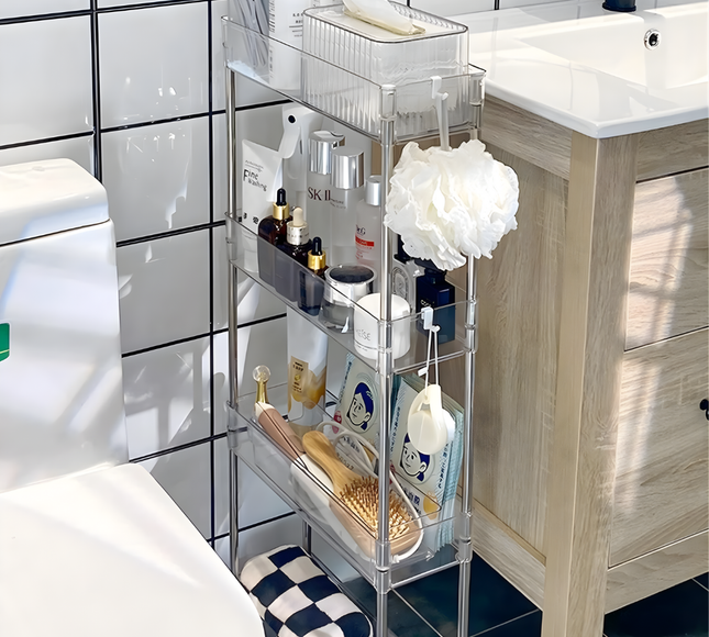 Transparent Storage Rack 4 Tier