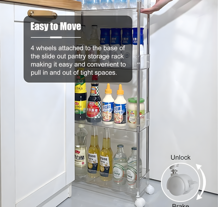 Transparent Storage Rack 4 Tier