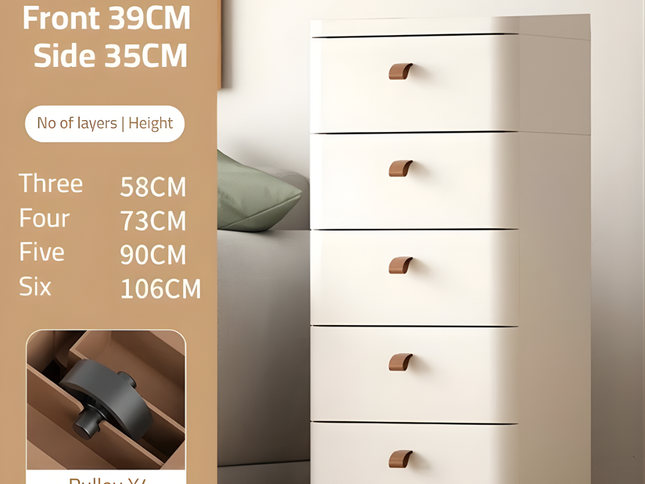 Plastic Storage Drawer Cabinet 5 Layer