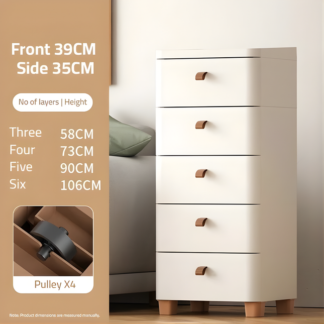 Plastic Storage Drawer Cabinet 5 Layer