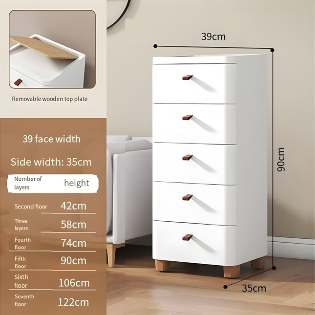Plastic Storage Drawer Cabinet 5 Layer