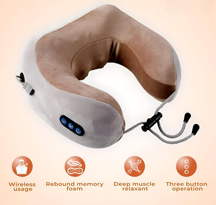 U-Shaped Neck Massage Pillow