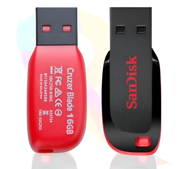 SanDisk 16GB Cruzer Blade USB 2.0 Flash Drive