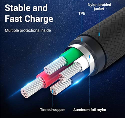 United Micro Usb Cable 3A Nylon