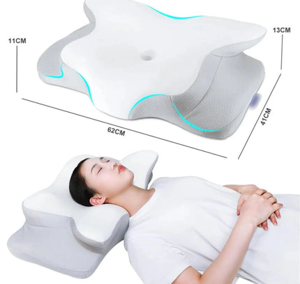 Orthopedic Ergonomic Butterfly Shaped Memory Foam Cervical Pillow for Neck Pain