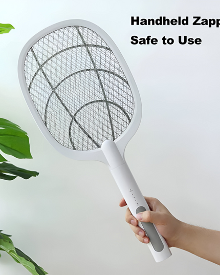 2-in-1 High-Power Electric Fly Swatter 3000V-USB Rechargeable