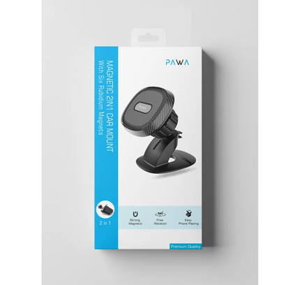 Magnetic 2 In 1 Car Mount Mobile Holder Six Rubidium