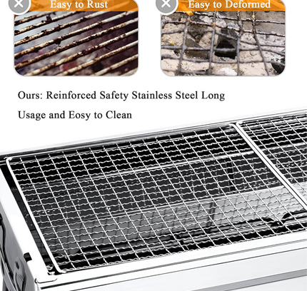 Folding Portable Stainless Steel Bbq Grill Tl-003